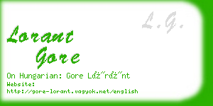 lorant gore business card